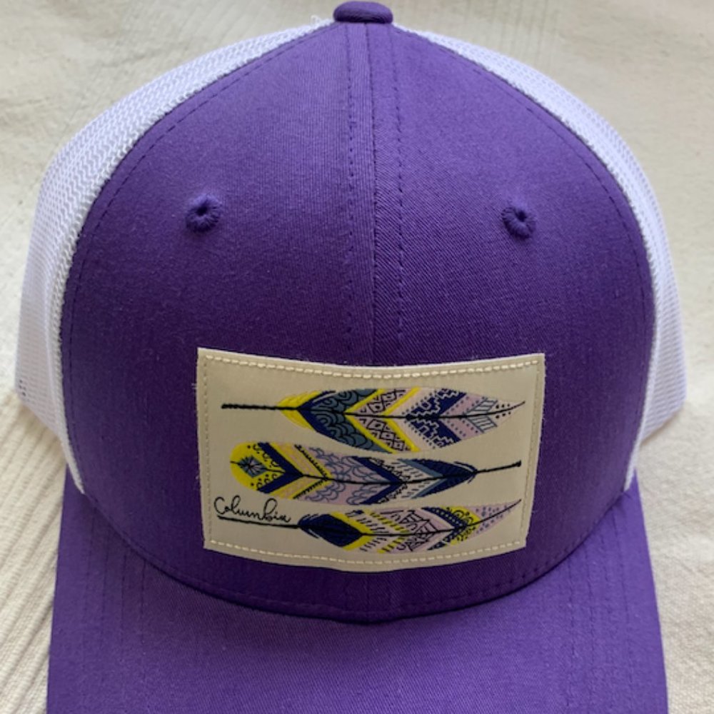 Purple Columbia Trucker Snapback Mesh Cap NWOT